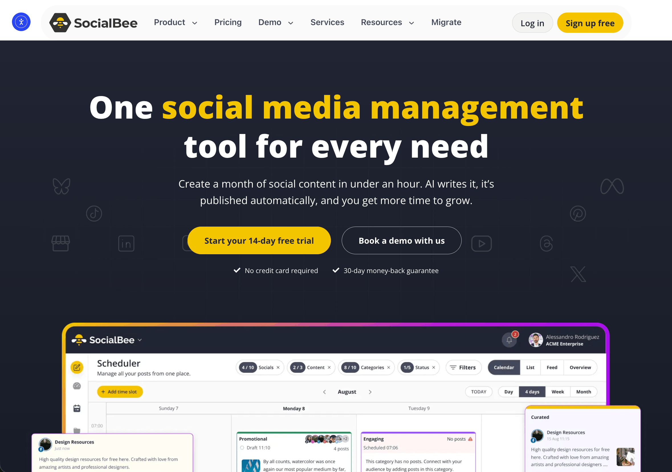 SocialBee screenshot