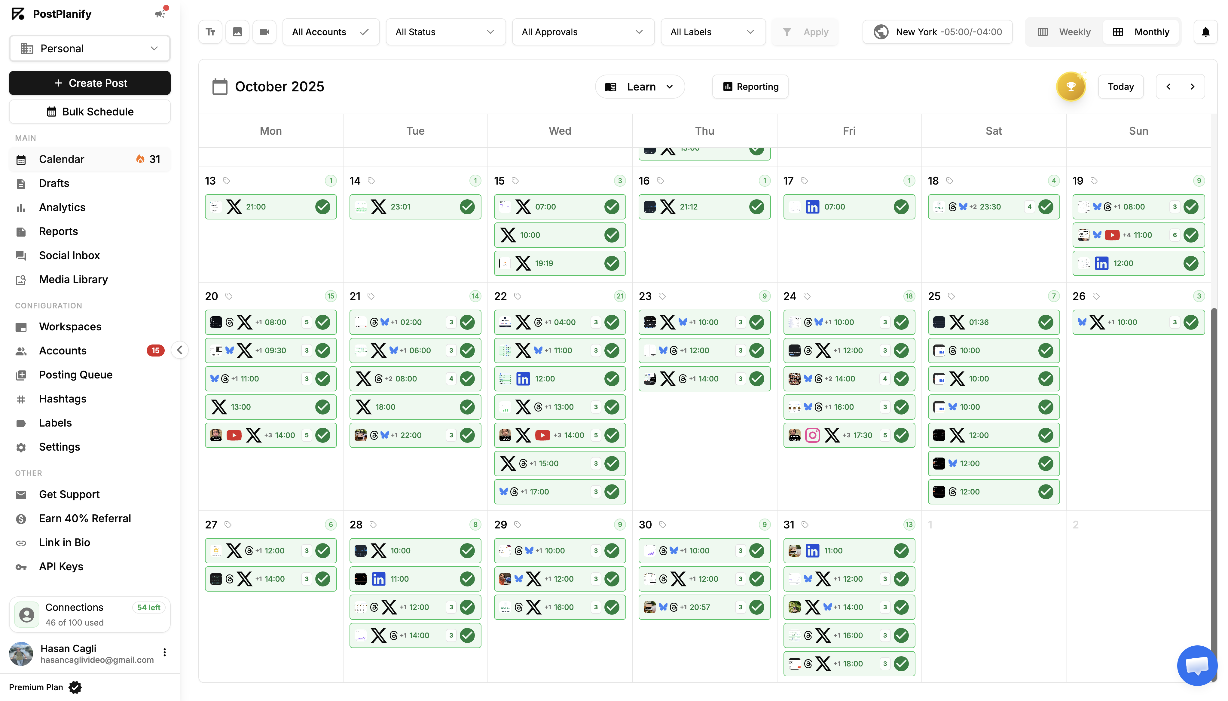 PostPlanify dashboard screenshot